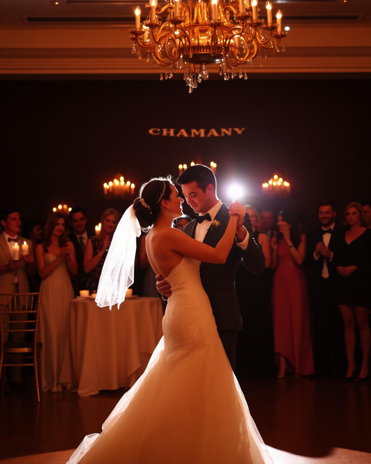 Bride and groom first dance